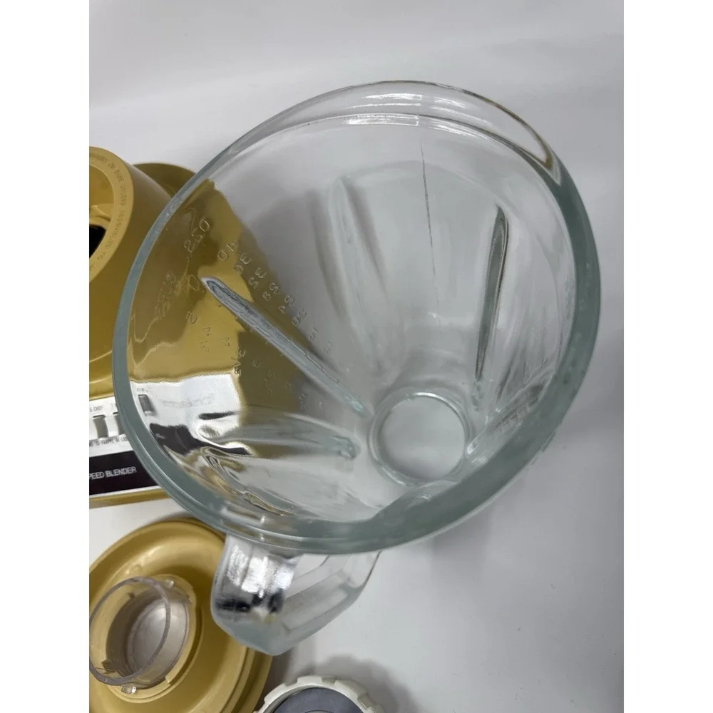 Vintage Harvest Gold Hamilton Beach Scovill Insta Blend 14 Speed Blender 640-4